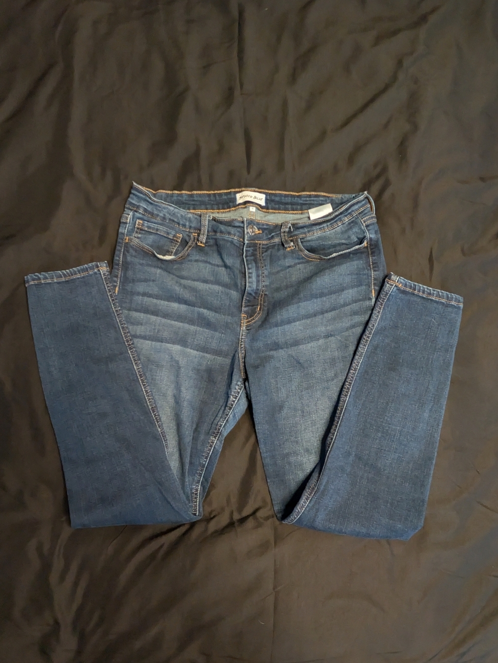 Women’s Dark Blue Skinny Jeans with Stretch